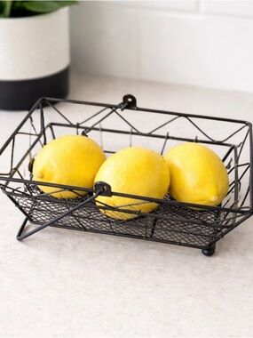 Source Unknown Black Metal Wire Basket